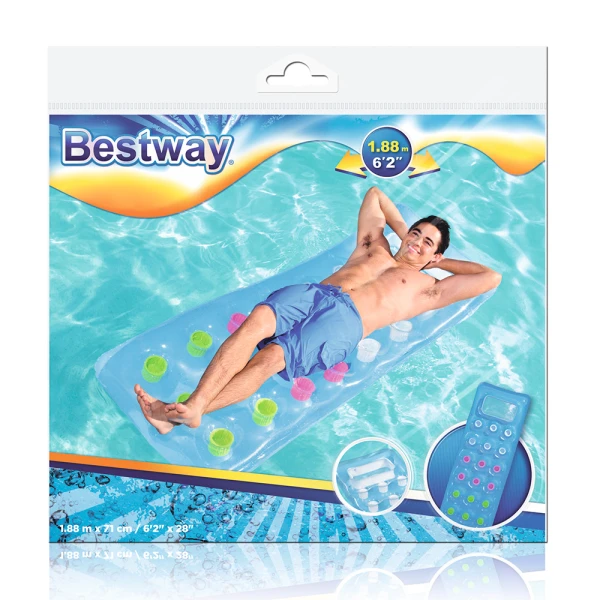BESTWAY ΦΟΥΣΚΩΤΟ ΣΤΡΩΜΑ 188X71 εκ. FASHION LOUNGE - ΜΠΛΕ
