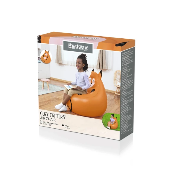 BESTWAY CHILDREN INFLATABLE CHAIR 72X72X64 cm  COZY CRITTERS - FOX