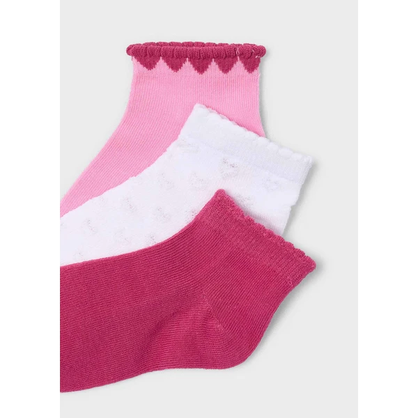  MAYORAL SET 3 SOCKS ROSE PETAL