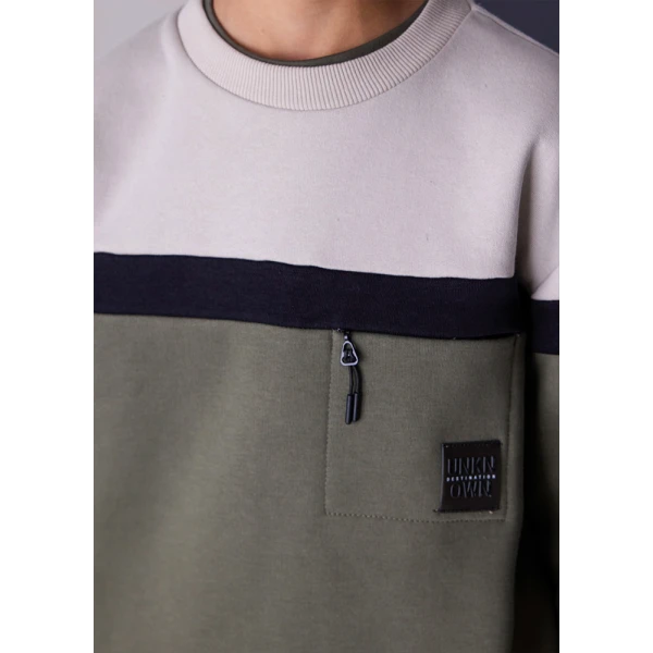 MAYORAL SWEATSHIRT BLOCKING OLIVE 