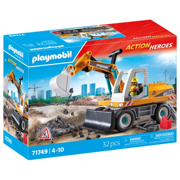 PLAYMOBIL ACTION HEROES LARGE EXCAVATOR