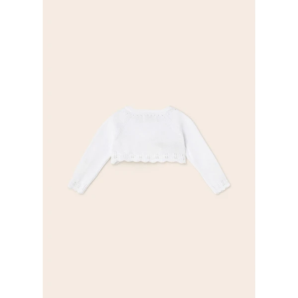 MAYORAL KNITTED CARDIGAN BASIC WHITE