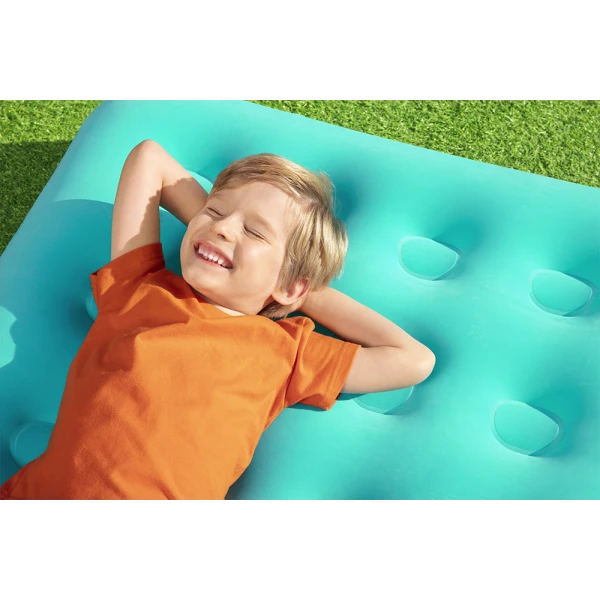 BESTWAY CHILDREN INFLATABLE AIRBED 158X89X18 cm DROWSY DREAMER AIR LIGHT BLUE WITH MANUAL HAND PUMP