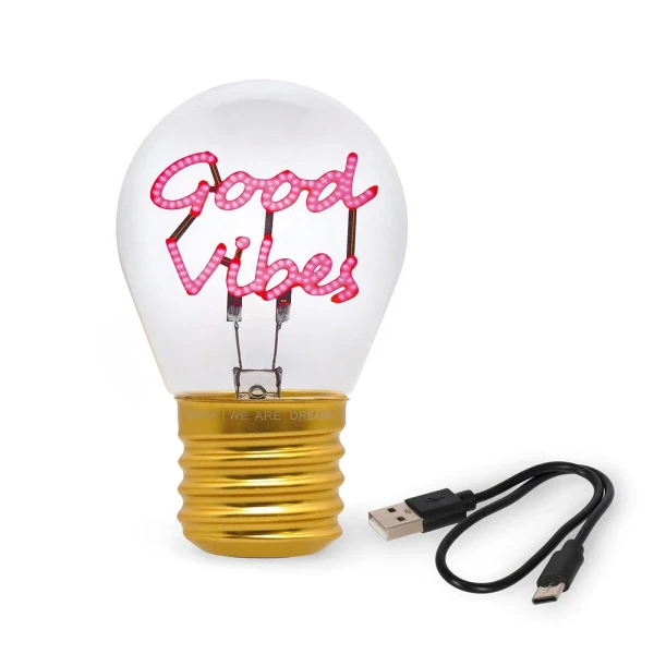LEGAMI TABLE LIGHTBULB-SHAPED TABLE LAMP BULB FICTION - GOOD VIBES