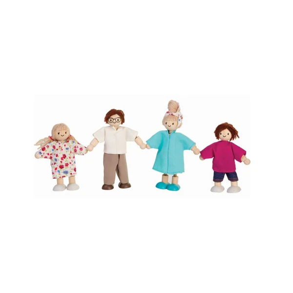 WOODEN GAME PLAN TOYS MODERN DOLL FAMILY