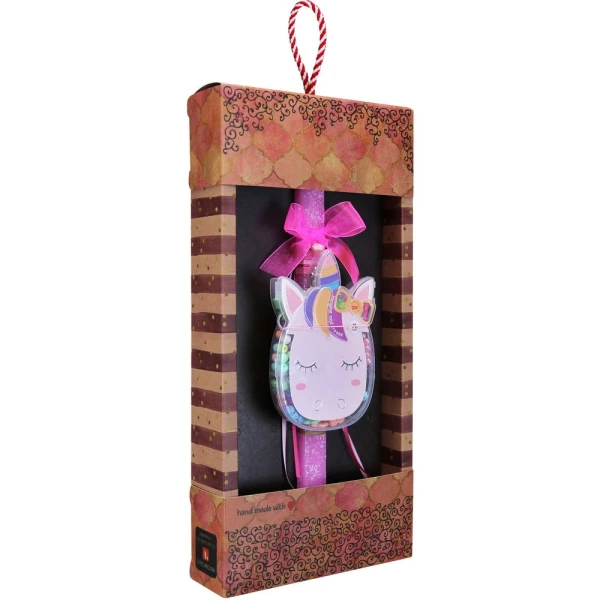SYNCHRONIA HANDMADE CANDLE 30 cm DIY JEWELRY SET - UNICORN FACE