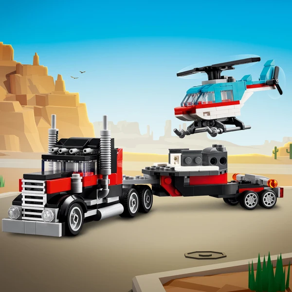 LEGO® CREATOR FLATBED TRUCK WITH HELICOPTER