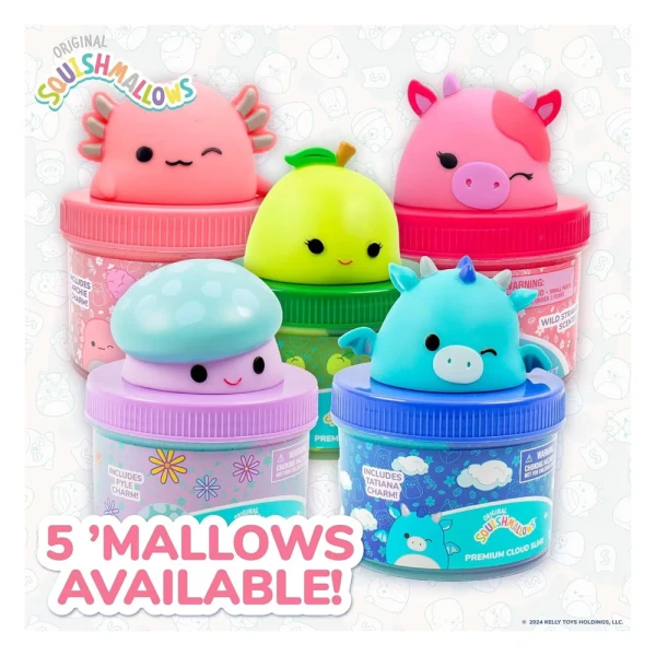 SQUISHMALLOWS SCENTED CLOUD SLIME WITH TOPPER IN JAR W1 - TATIANA THE DRAGON