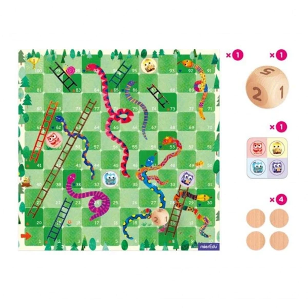 MIER EDU ΕΠΙΤΡΑΠΕΖΙΟ ΠΑΙΖΩ ΤΑΞΙΔΕΥΟΝΤΑΣ SNAKES AND LADDERS