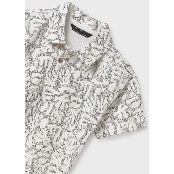 MAYORAL POLO SHORT SLEEVES PRINTED WHITE 