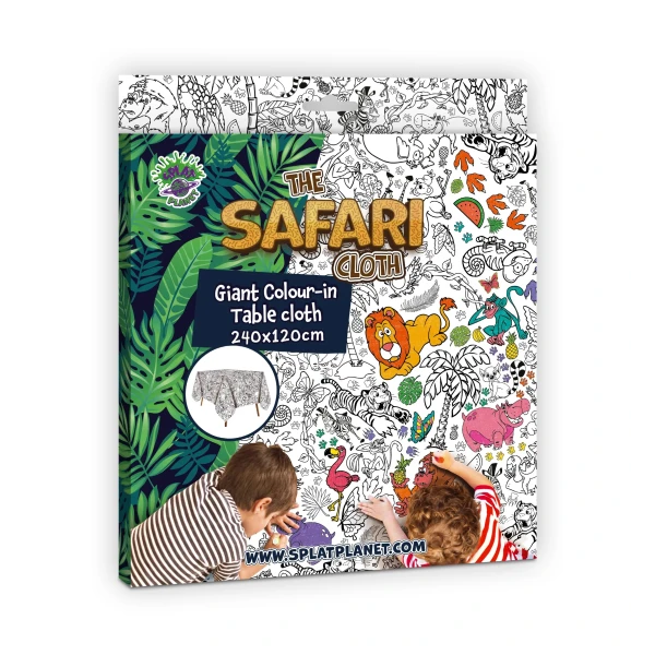 SPLAT PLANET GIANT COLOURING TABLECLOTH SAFARI