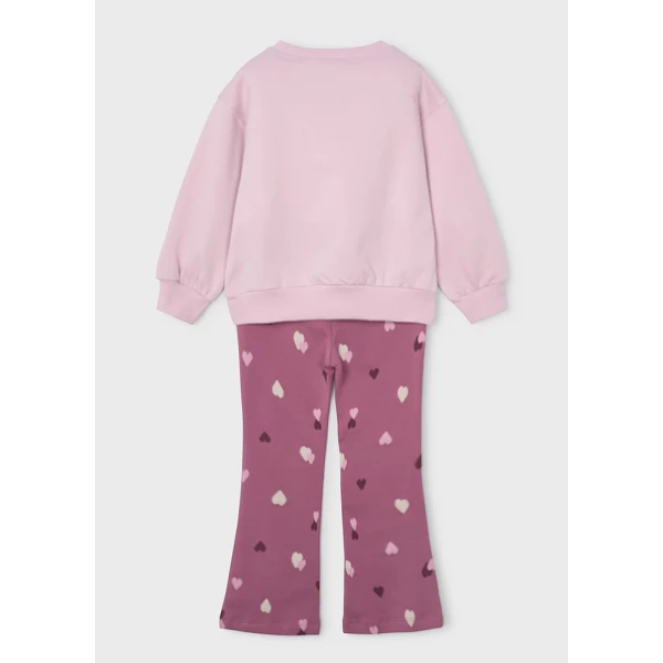 MAYORAL FLEECE LEGGINGS SET PRINTED VIOLET
