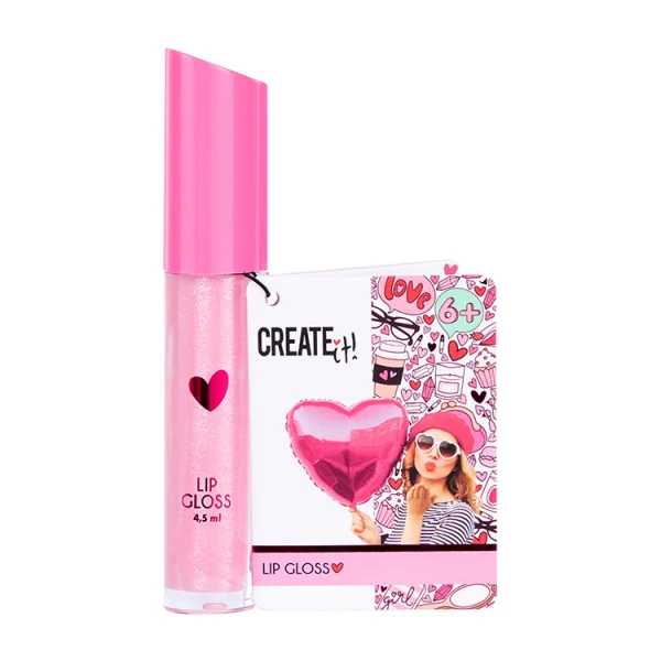 CREATE IT! LOVE KIDS LIP GLOSS STICK WITH HEART - PINK