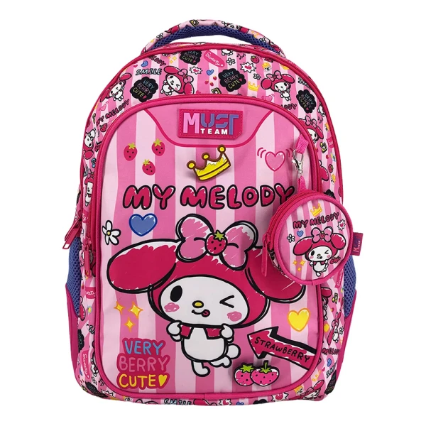 MUST TEAM ΤΣΑΝΤΑ ΠΛΑΤΗΣ 32X18X43 εκ. ΜΕ 3 ΘΗΚΕΣ MY MELODY PINK BOW