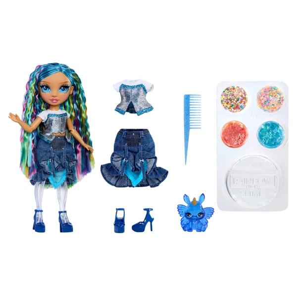 RAINBOW HIGH SHIMMERS ΚΟΥΚΛΑ ΜΟΔΑΣ ΚΑΙ SLIME SKYLER
