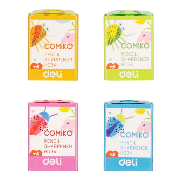 DELI ΠΛΑΣΤΙΚΗ ΞΥΣΤΡΑ ΜΟΝΗ 8mm COMIKO - 4 ΧΡΩΜΑΤΑ