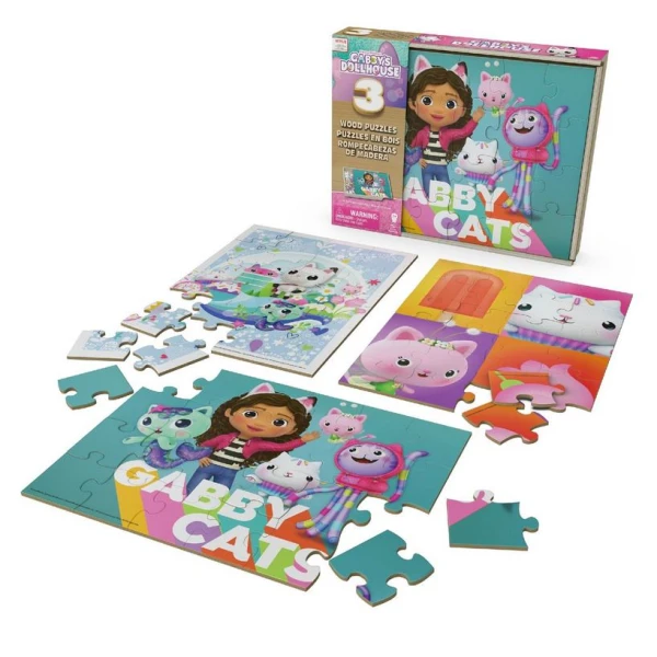 GABBY\'S DOLLHOUSE ΞΥΛΙΝΟ ΠΑΖΛ 3 ΣΕ 1 ΓΚΑΜΠΙ