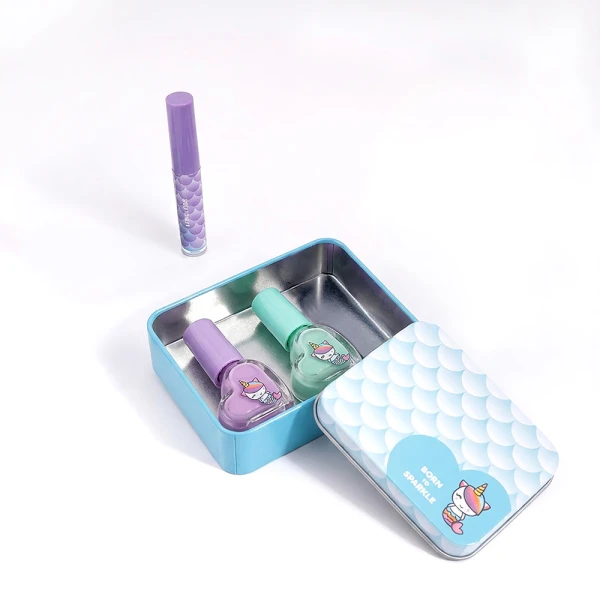 HAPPIHOBBI BEAUTY SET IN METAL CASE SPARKLE LOVE - 2 DESIGNS