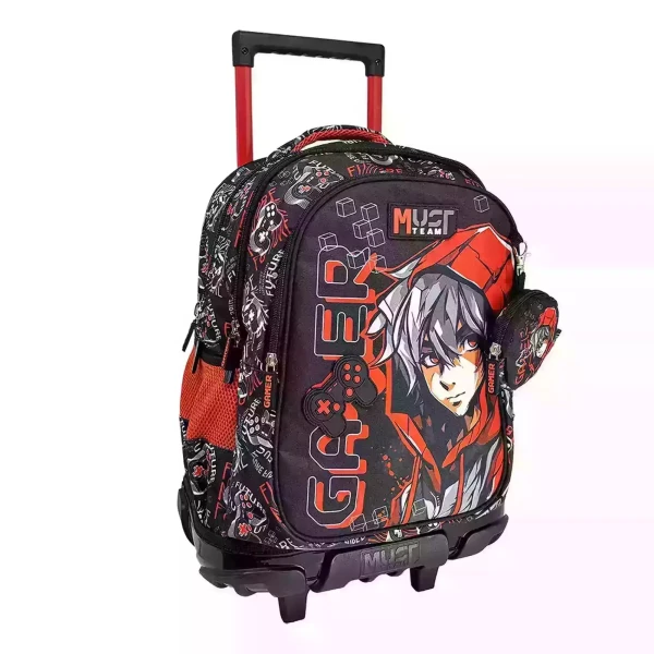 MUST TEAM ΤΣΑΝΤΑ TROLLEY ΔΗΜΟΤΙΚΟΥ 34Χ20Χ44 εκ. 3 ΘΗΚΕΣ - GAMER