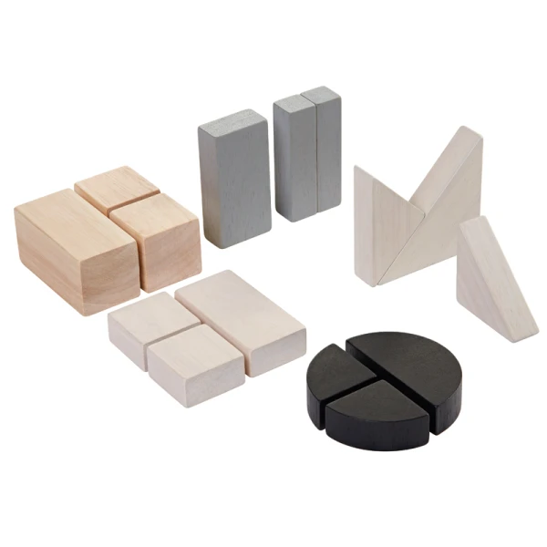 PLAN TOYS WOODEN TOY FRACTION BLOCKS