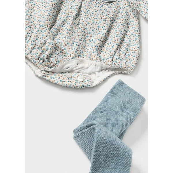 MAYORAL SET ROMPER AND TIGHTS ICEBERG