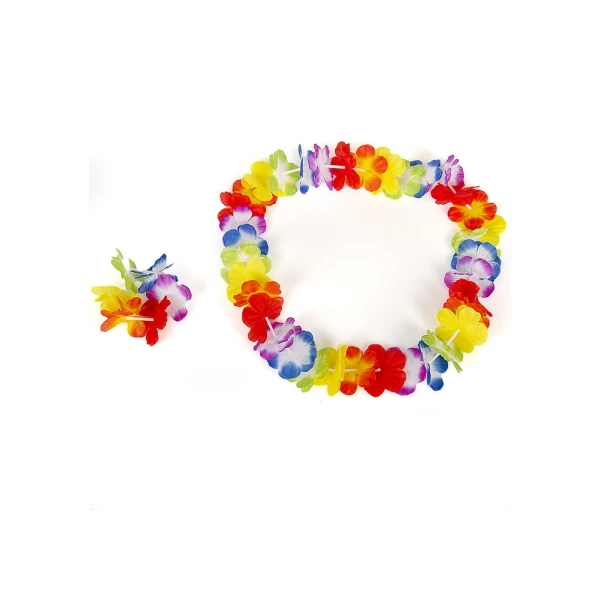 CARNIVAL HAWAIIAN SET NECKLACE-BRACHELETS-CROWN