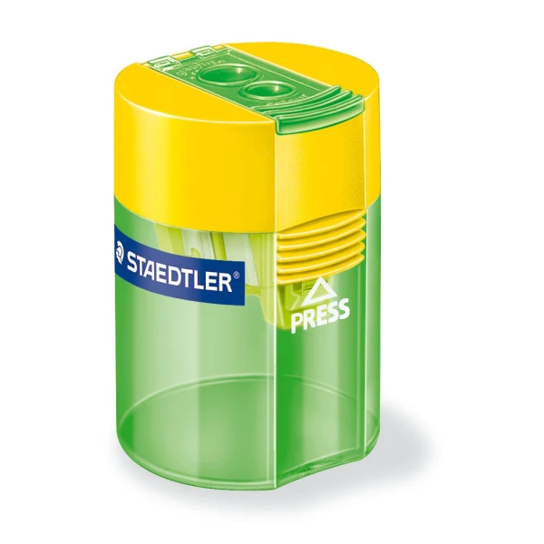 STAEDTLER BARREL DOUBLE SHARPENER - 4 COLOURS