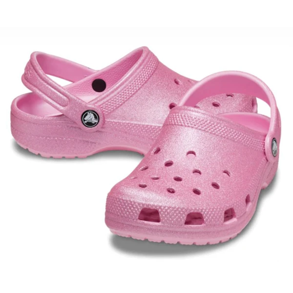 CROCS CLASSIC GLITTER CLOG K PINK TWEED GLITTER