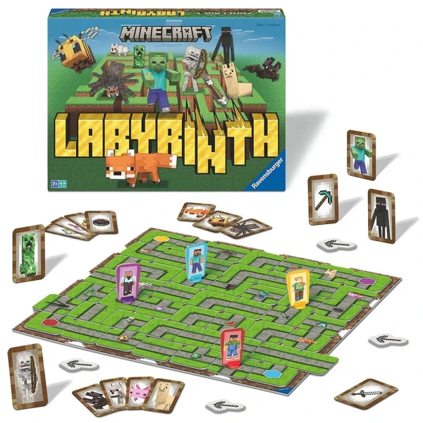 RAVENSBURGER FAMILY BOARD GAME LABYRINTH MINECRAFT