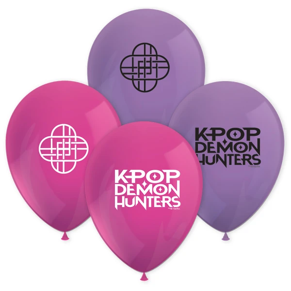 PRINTED LATEX BALLOONS K-POP DEMON HUNTERS 8 pcs