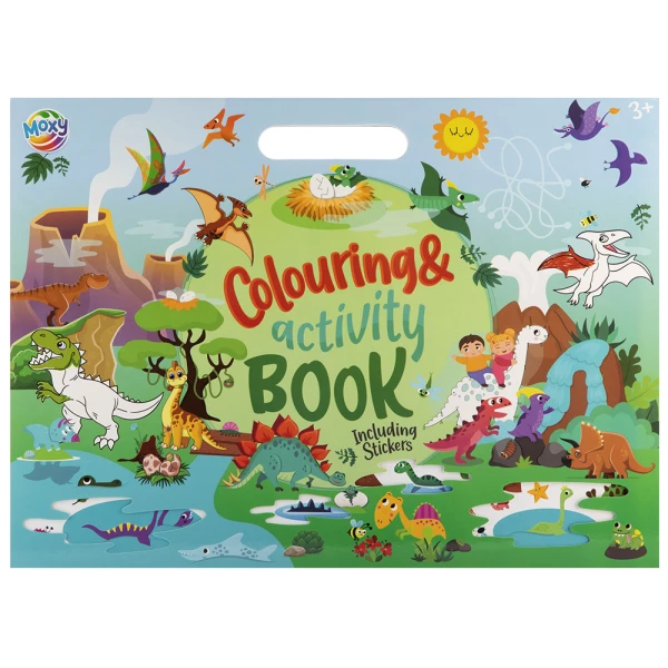 COLORING AND ACTIVITY PAD WITH SRICKERS 25 SHEETS - 2 DESIGNS