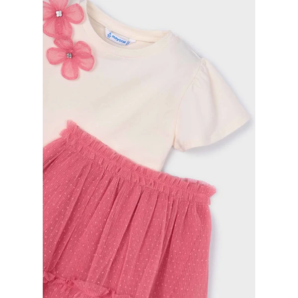 MAYORAL SET SKIRT TULLE PINK
