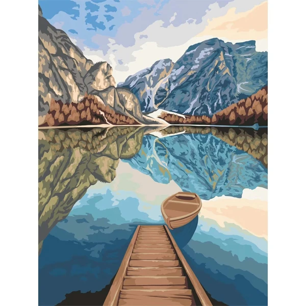 RAVENSBURGER PAINT BY NUMBERS CREART CANVAS LAKE