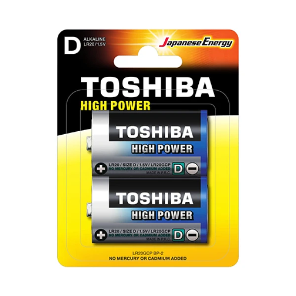BATTERIES TOSHIBA LR20 (D) ALKALINE 2 pcs.