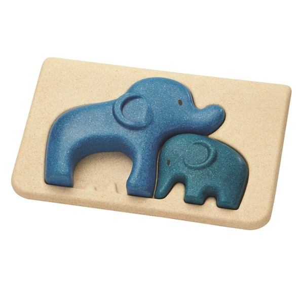 PLAN TOYS WOODEN PUZZLE WITH ELEPHANT