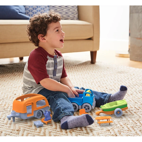 GREEN TOYS ΣΕΤ ΚΑΤΑΣΚΗΝΩΣΗΣ ΜΕ ΟΧΗΜΑΤΑ RVCO-1459
