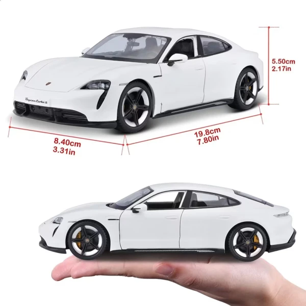 BBURAGO 1:24 PORSCHE TAYCAN TURBO S WHITE