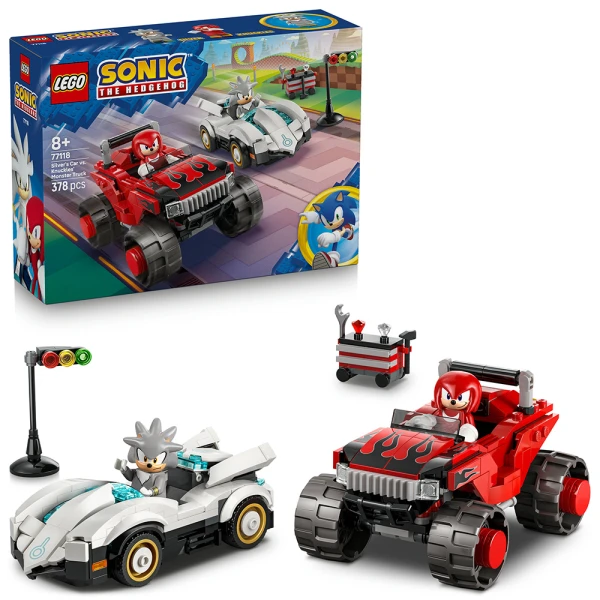 LEGO® SONIC THE HEDGEHOG™ ΑΥΤΟΚΙΝΗΤΟ ΤΟΥ SILVER VS. MONSTER TRUCK ΤΟΥ KNUCKLES