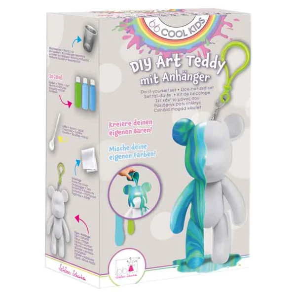 KEYCHAIN SET DIY TEDDY BEAR - 4 COLOURS