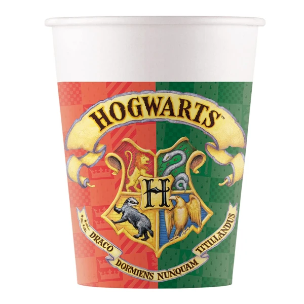 FSC PAPER CUPS (WM) 200ml 8 pcs HARRY POTTER HOG HOUSES