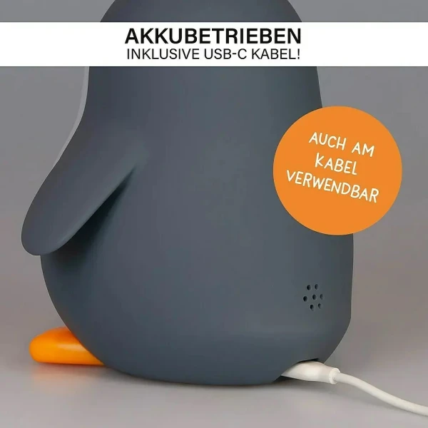 MEGALIGHT ALARM CLOCK POPPY PENGUIN WITH LIGHT
