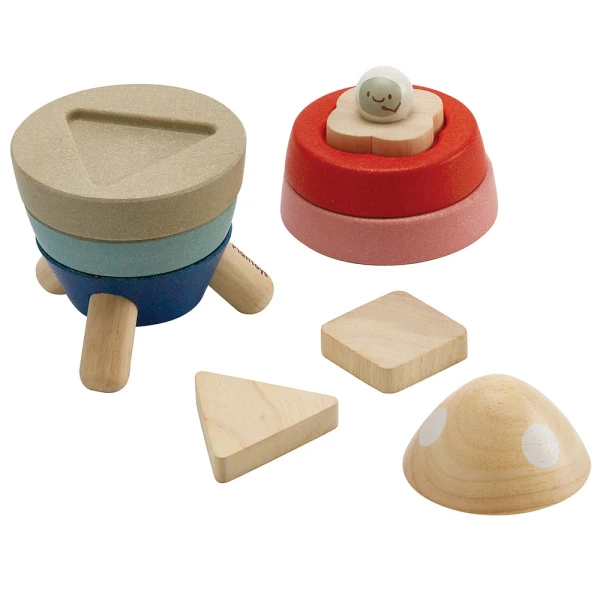 PLAN TOYS WOODEN SORTING ROCKET