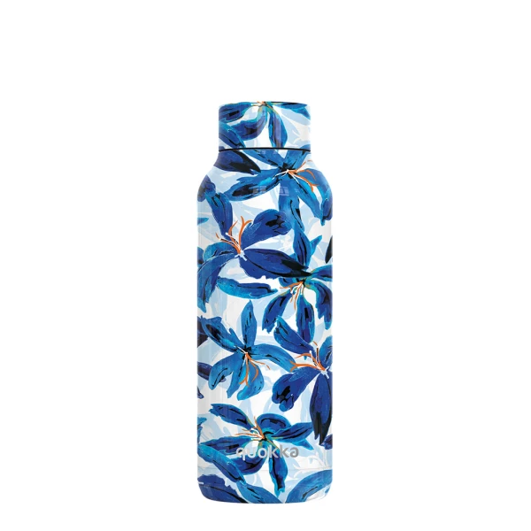 QUOKKA STAINLESS STEEL ΜΠΟΥΚΑΛΙ ΘΕΡΜΟΣ SOLID 510ml - BLUE HIBISCUS