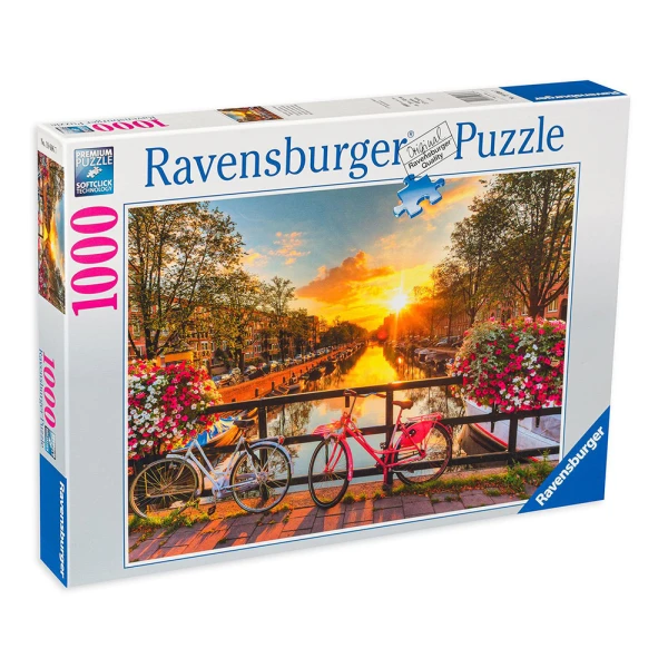 RAVENSBURGER PUZZLE 1000 pcs BICYCLES AT AMSTERDAM 