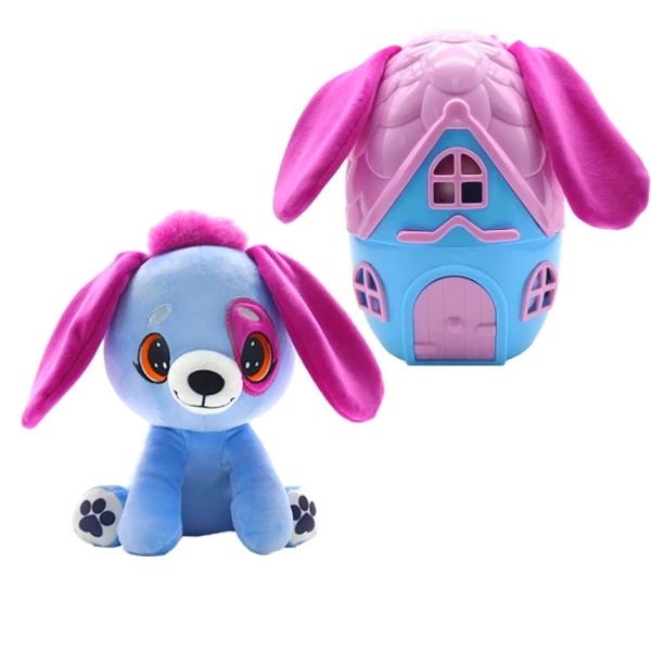 PUP A DORABLES PLUSH ANIMALS WITH HOUSE - SEVERAL DESIGNS