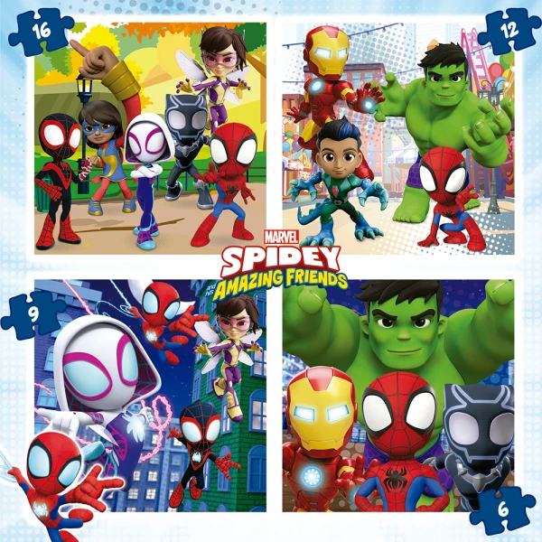 EDUCA PROGRESSIVE ΠΑΖΛ 6-9-12-16 τεμ. SPIDEY & HIS AMAZING FRIENDS