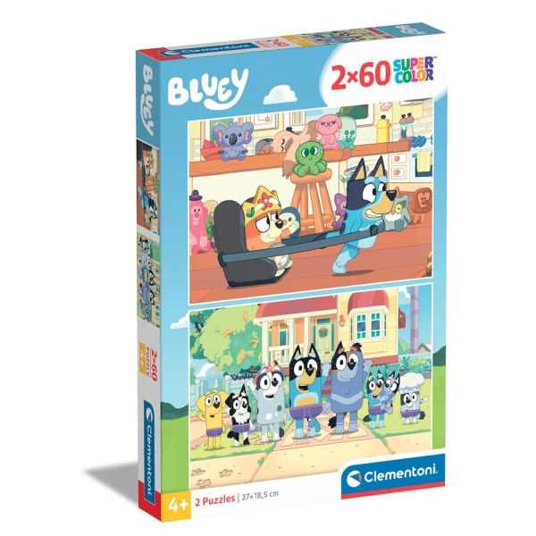 CLEMENTONI ΠΑΙΔΙΚΟ ΠΑΖΛ SUPER COLOR BLUEY 2X60 ΤΜΧ