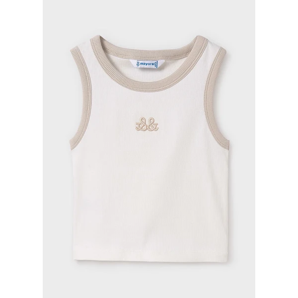 MAYORAL BLOUSE BRACES EMBROIDERY ECRU 