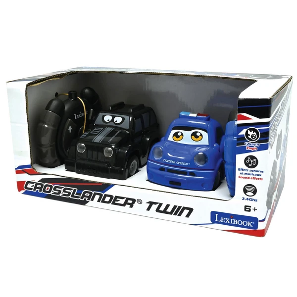 LEXIBOOK SET CROSSLANDER TWIN 2 REMOTE CONTROL CARS POLICE AND THIEF