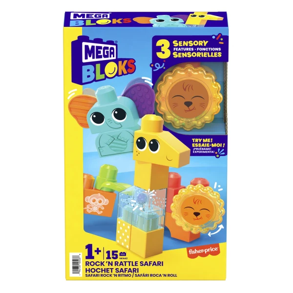 MEGA BLOCKS SENSORY LINE - SAFARI 15 pcs